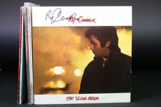 Vinyl / Autographs - 8 albums by Ry Cooder, all signed by Ry Cooder. Condition VG overall