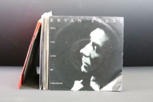 Vinyl / Autographs - 13 Roxy Music / Bryan Ferry 7” singles all signed by Bryan Ferry