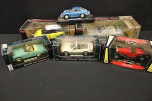 Five boxed diecast models to include 2 x 1/18 Motor Max Premier Collection (2001 Mini Cooper & Lexus