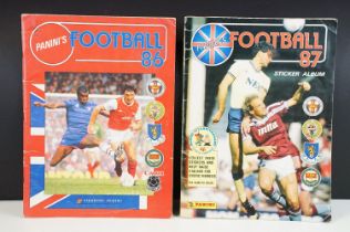 Panini Stickers - Two Panini Football albums to include Football 86 & Football 87, around 60%