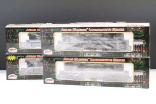 Four boxed Atlas Master HO gauge locomotives to include 9131 GP-38 Early Version locomotive High