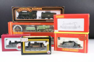 Seven boxed OO gauge locomotives to include 4 x Hornby (R2216 K&ESR 0-6-0 Terrier Locomotive Bodiam,