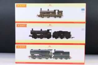 Three boxed Hornby OO gauge locomotives to include R2506 BR 0-4-4 Class M7 Locomotive 30108