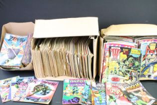 Comics - Large collection of various comics to include mainly 2000AD and Judge Dredd featuring