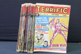 Comics - Collection of 41 1960s Terrific Comics in order from issues No. 1-41, all in vg condition