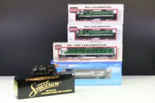 Five boxed HO gauge locomotives to include Broadway Limited Blueline 5030 EMD SD9, 3 x Life Like