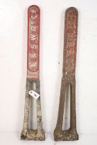 Railwayana - Two London & South West Railway Co. (LSWR) painted cast iron boundary marker posts,