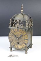 R.F. Beard Ltd of Cheltenham - A 19th Century brass mantel clock of square form with Roman