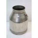 Fullwood aluminium milk churn of typical tapering form, with carry handle. Approx 41cm high (