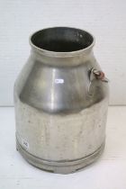 Fullwood aluminium milk churn of typical tapering form, with carry handle. Approx 41cm high (