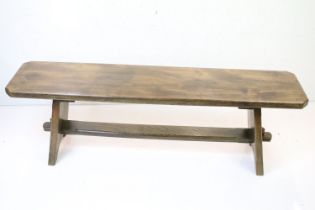 Solid Elm Form, 41cm high x 129cm long x 30cm deep