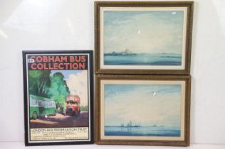 Two framed and glazed early 20th Century watercolour on paper paintings of coastal scenes