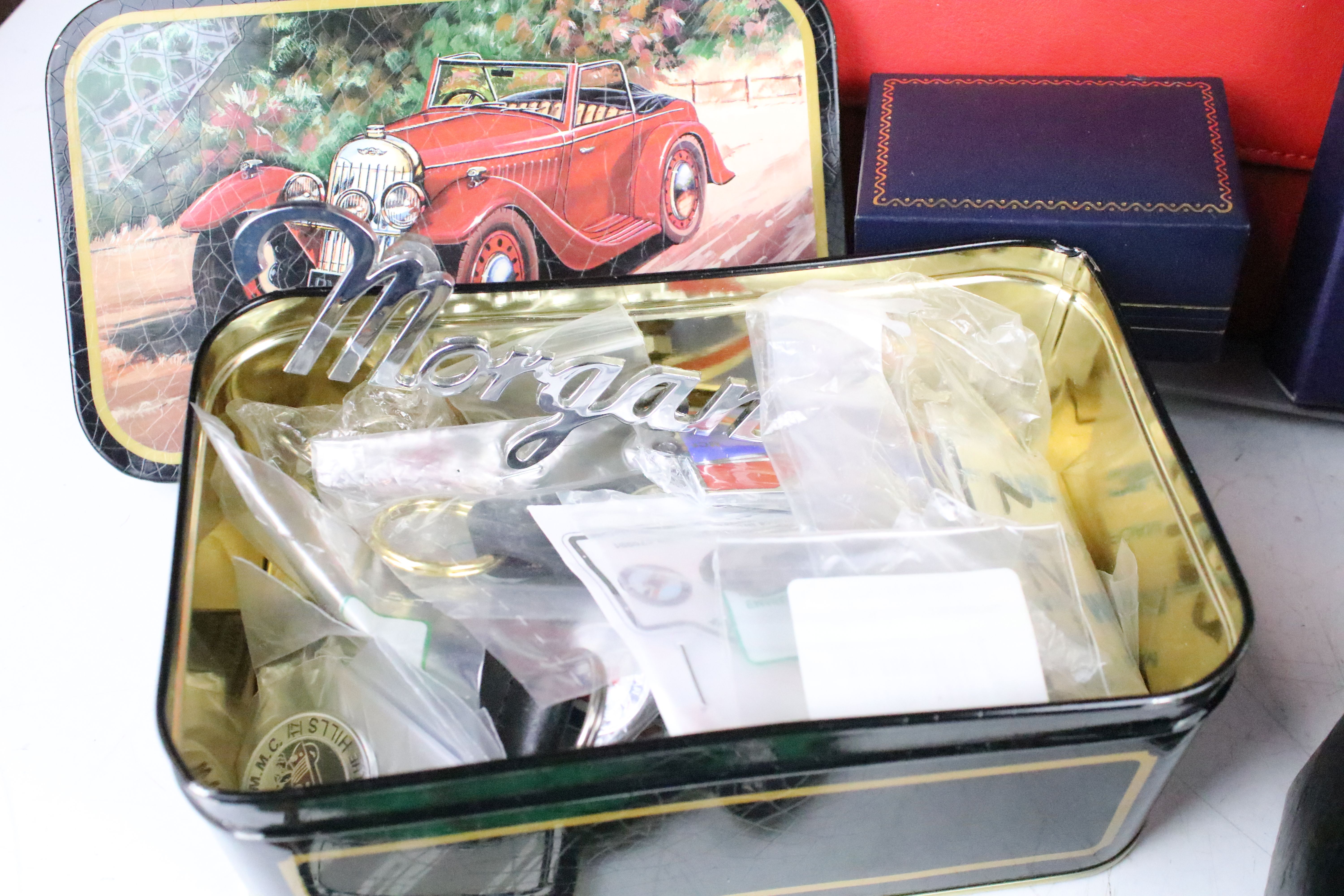 A collection of Morgan Car collectables to include badges, cufflinks, paperknife, watches....etc... - Image 6 of 7