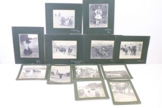Collection of Twelve Large Photographic Images, all mounted on card and annotated, including China