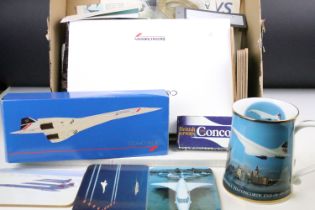 A group of British Airways and Concorde collectables to include books, ephemera, limited edition