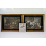 Two 19th Century coloured lithograph prints to include ' the Carriers Stable ' and ' The cowherd and