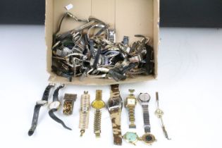 A collection of mixed mainly quartz wristwatches to include Sekonda and Roamer examples.