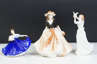 Two Royal Doulton figurines to include Thinking of You HN 3124, Elaine HN 3214, together with a