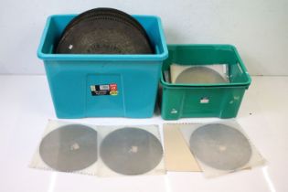 Collection of polyphon / symphonium music box discs to include around forty 50cm diameter discs (