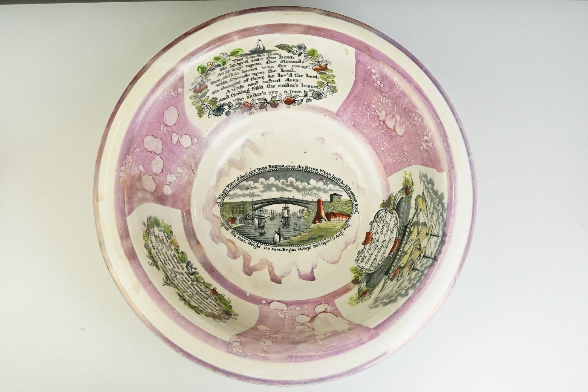 Group of Sunderland lustre pottery to include a 19th century Sunderland pink lustre jug with - Image 3 of 21