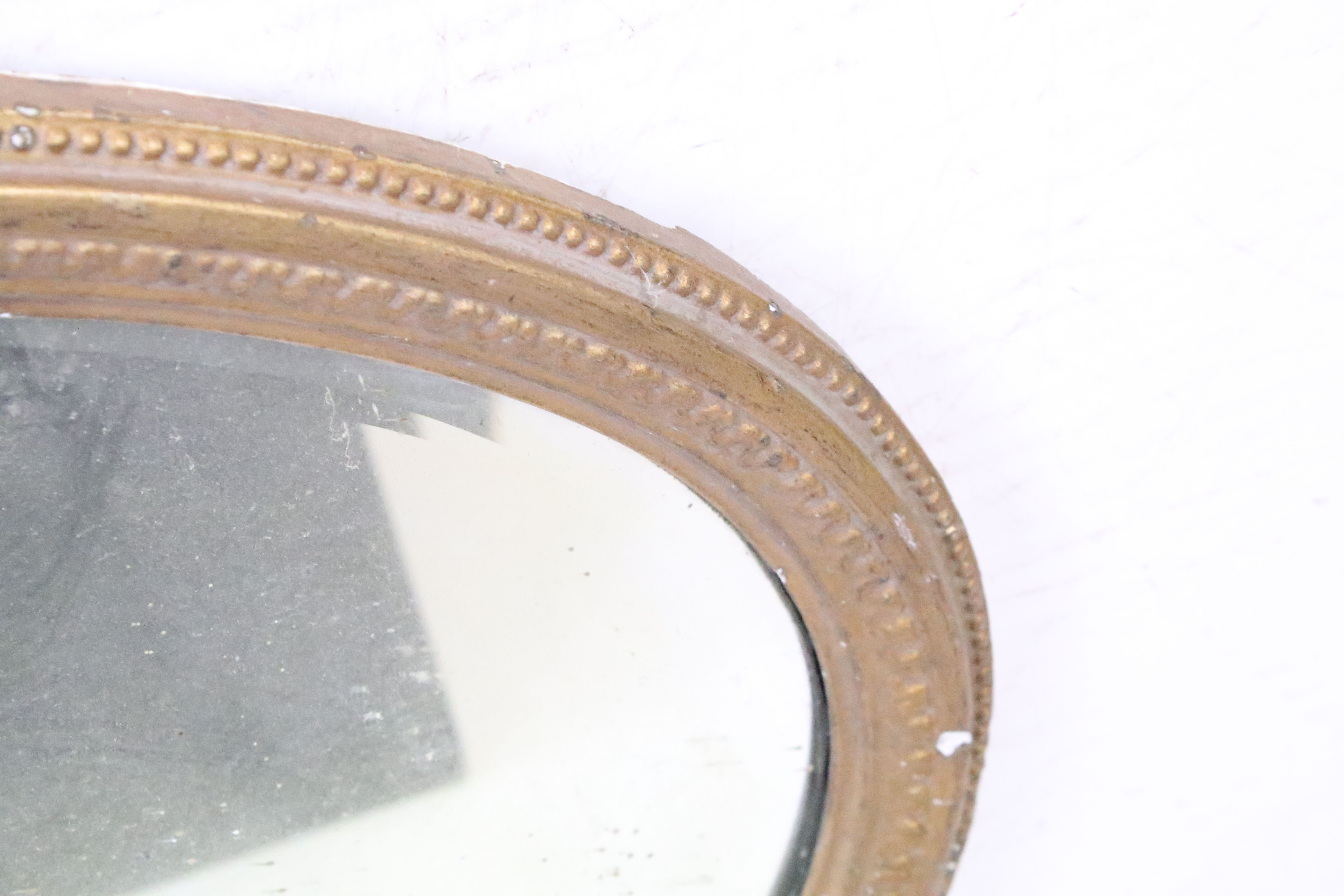 Gilt Framed Oval Wall Mirror with bevelled edge, 51cm x 79cm - Image 2 of 3