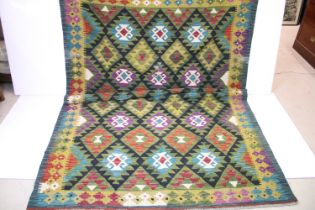 Hand Knotted Woolen Maimana Rug, 240cm x 167cm