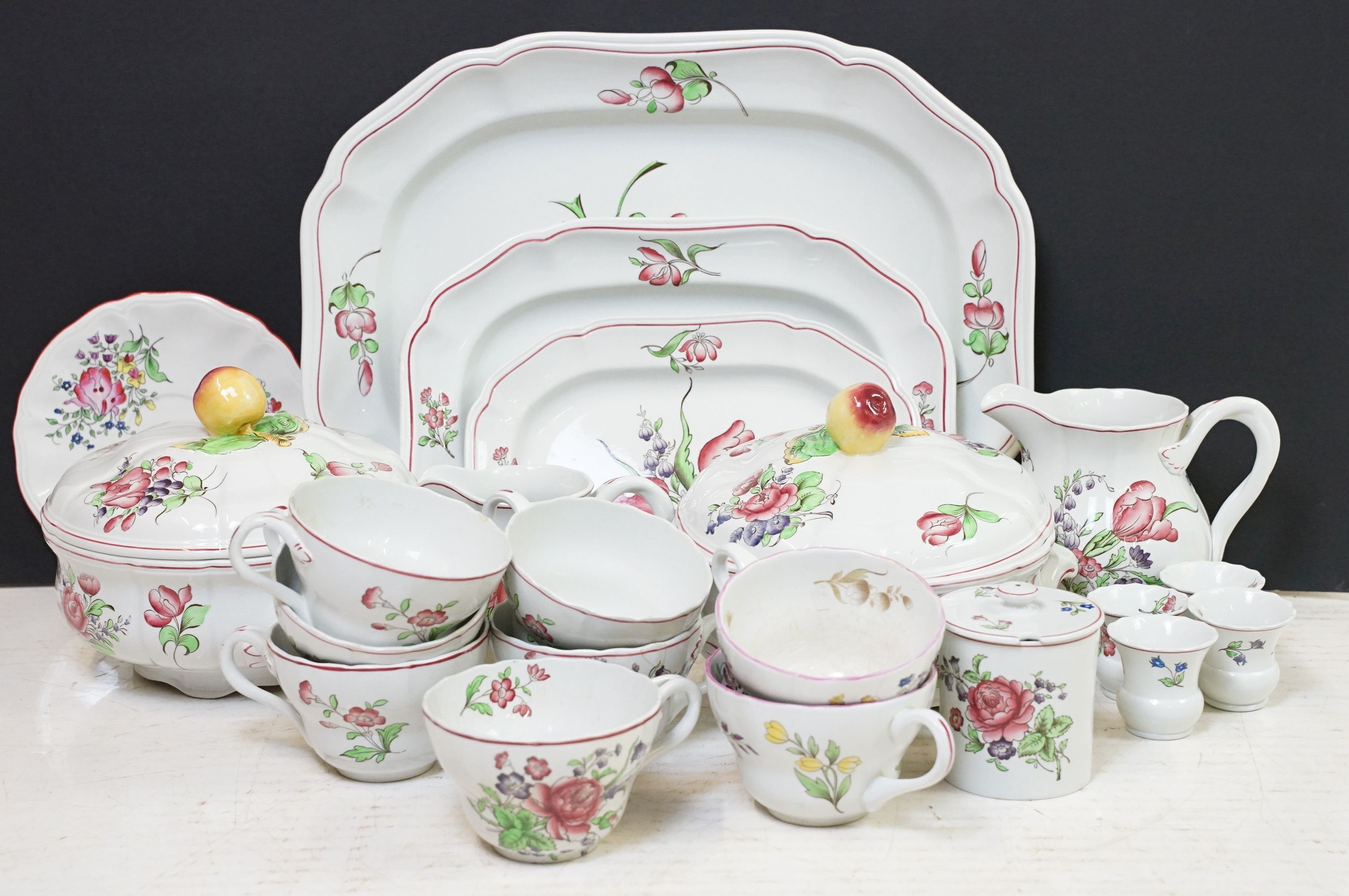 Copeland Spode / Spode 'Luneville' & 'Marlborough pattern tea and dinner ware to include 2 tureens &