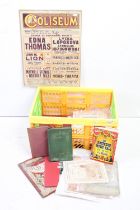 A collection of musical hall and theatre ephemera to include programmes, photographs, cuttings,