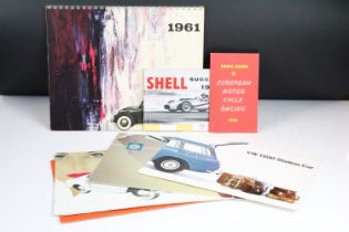 A collection of 1960's Volkswagen ephemera to include a 1961 advertising calendar and a selection of