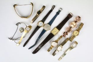 A collection of ladies and gents wristwatches to include Seiko and Rotary examples.