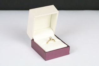 Yellow Gold Single Stone Diamond Ring