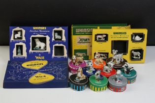 Collection of Wade hat box series figures (nine in total), together with two boxed sets of