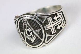 Gent’s Silver Masonic Ring