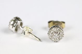 Pair of 14ct White Gold Diamond Stud Earrings