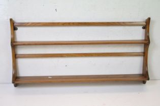 Ercol Elm Hanging Plate Rack / Shelf, 50cm high x 96cm wide