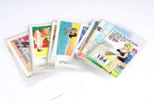 Collection of approx. 37 Saucy Seaside Postcards by various artists including Quip, Fitzpatrick,