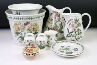 Collection of Portmeirion Botanic Garden pattern ceramics to include clock, large bowl, baluster