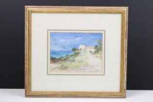 John MacWhirter R.A. (1839 - 1911), Old Fort near Antibes, watercolour, signed ' MacW ' lower right,