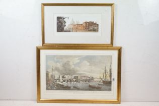 Ugo Baracco aquatint limited edition print of Venice depicting a view of the grand canal, together