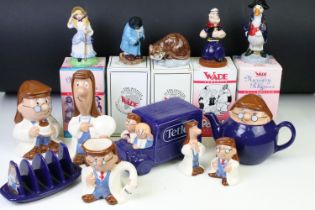 Collection of boxed Wade figurines to include four Popeye collection figures, three nursery rhymes