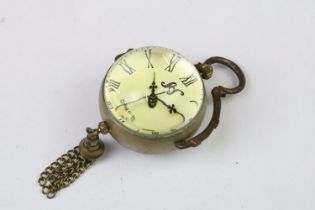 Brass and glass desk ball clock