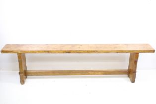 Antique Pine Long Bench, 187cm long x 46cm high