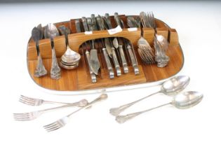 A collection of Ashberry silver plated cutlery on fitted tray