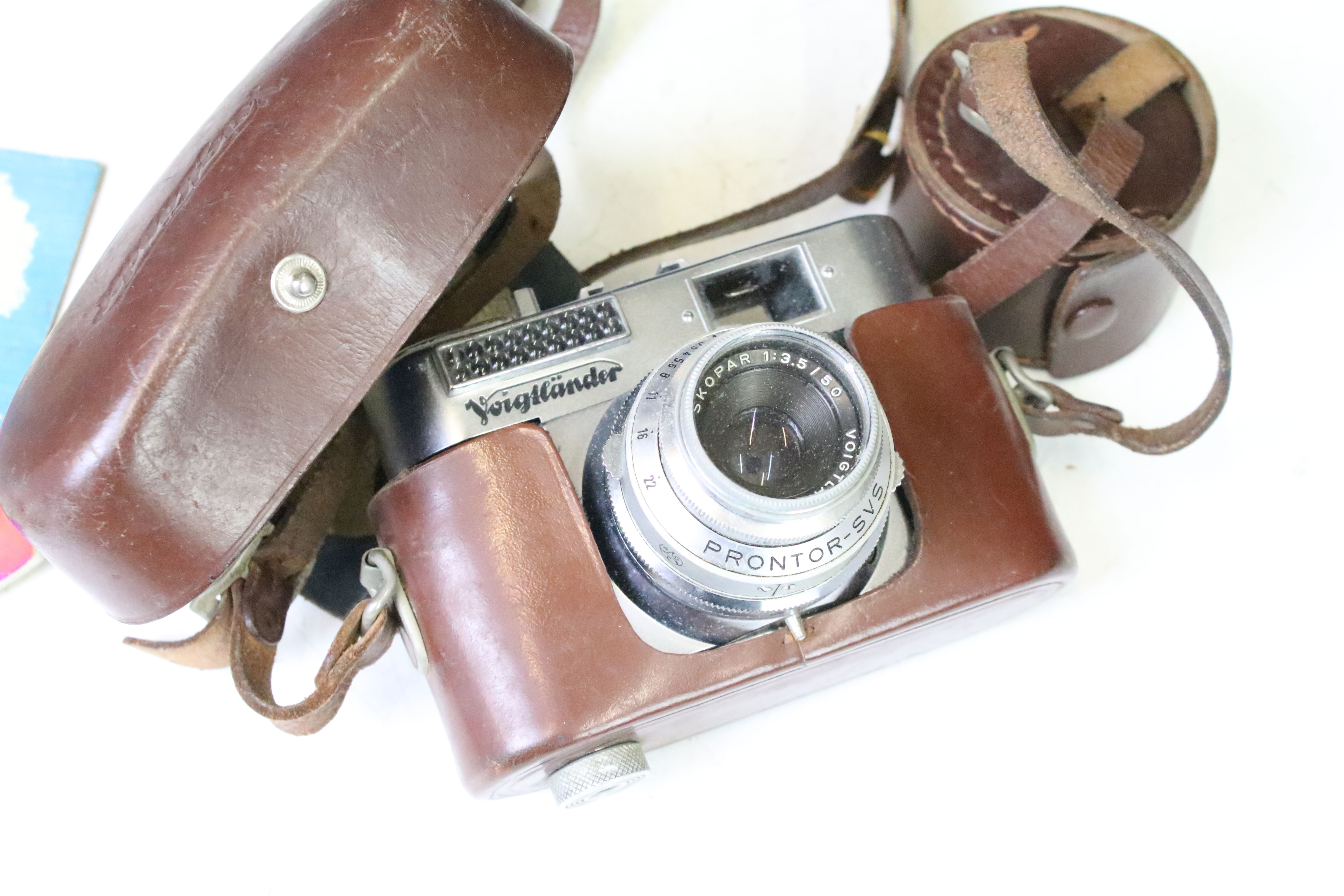 Voigtlander Vito BL 35mm film camera, leather cased, with Voigtlander Color-Skopar f/3.5 50mm - Image 4 of 4