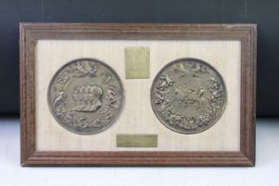 The Waterloo Medal. Issued by the Waterloo Committee, two silver medals, originally engraved by