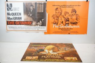 Three original cinema posters, to include: 1972 ' The Getaway ', 1971 ' The Go Between ' and