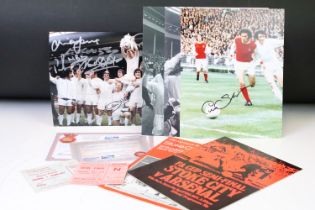 Football Autographs & Programmes - Leeds United v Arsenal 1972 FA Cup Final - Colour photo signed by