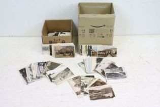 Large collection of pre-1950's postcards to include topographical, general interest, greetings, town