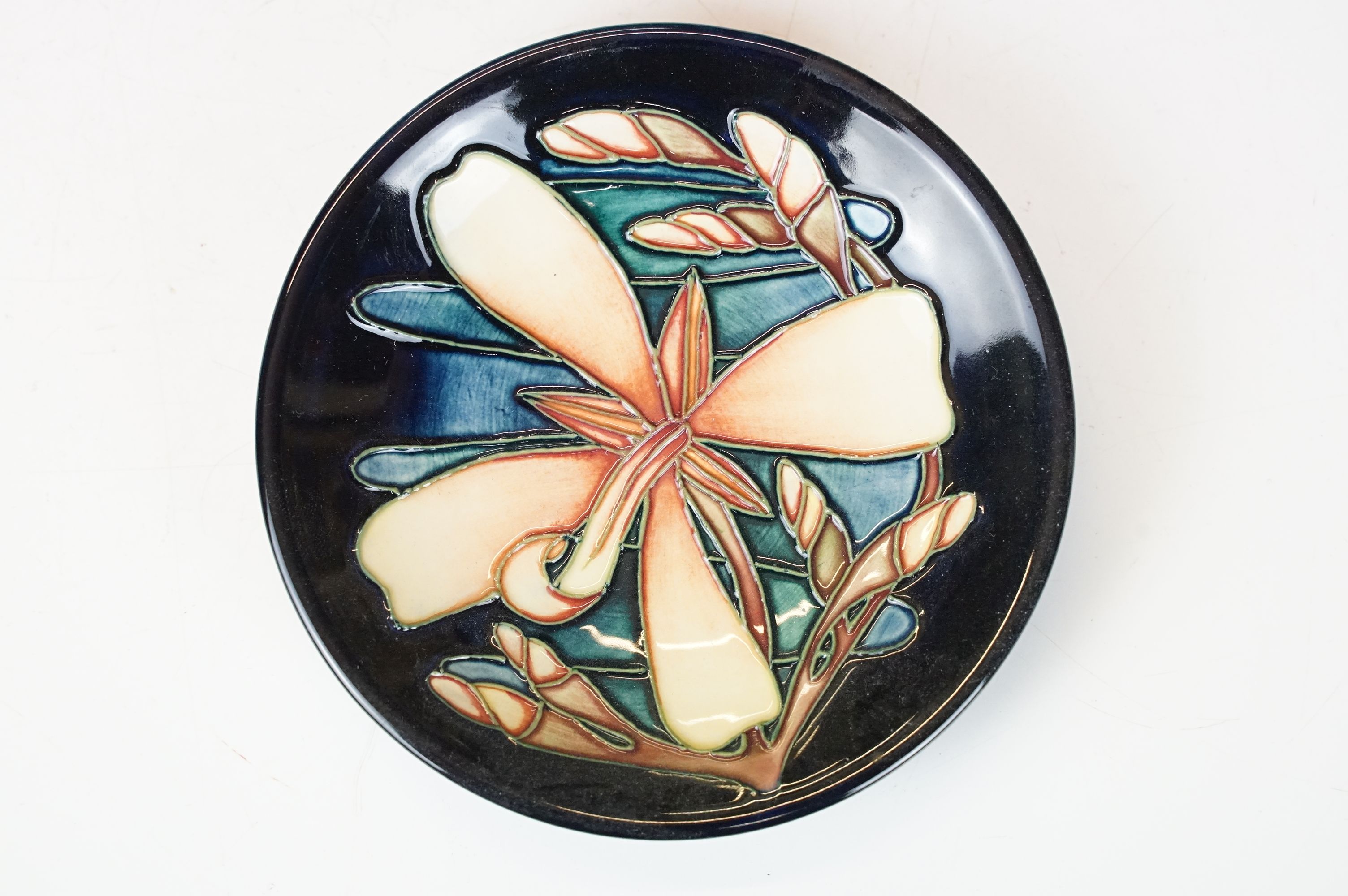 Group of five Moorcroft pottery pin dishes with tubelined decoration, to include 1897-1997 - Image 4 of 12
