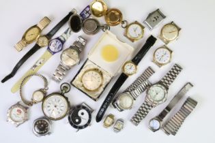 A collection of vintage and contemporary ladies and gents wristwatches to include Tissot, Rotary and